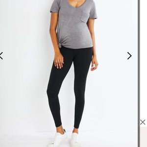 2 pair of beyond yoga maternity leggings size L.